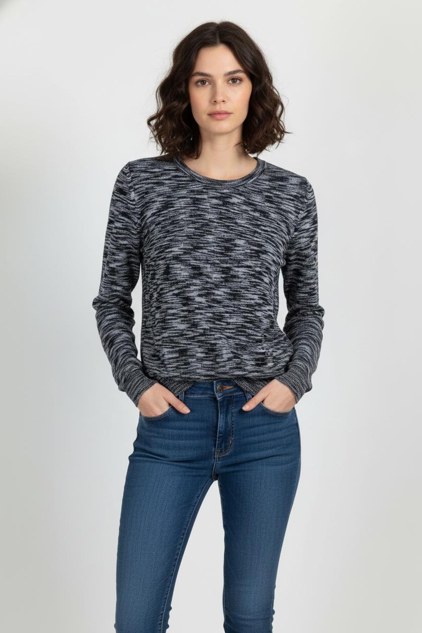 Pull Gris et Noir - Taille L/40 de la marque Maje | PARAD101918 - Vendu par Paradigme - Image 1