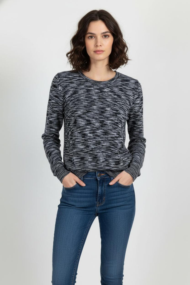 Pull Gris et Noir - Taille L/40 de la marque Maje | PARAD101918 - Vendu par Paradigme - Image 1