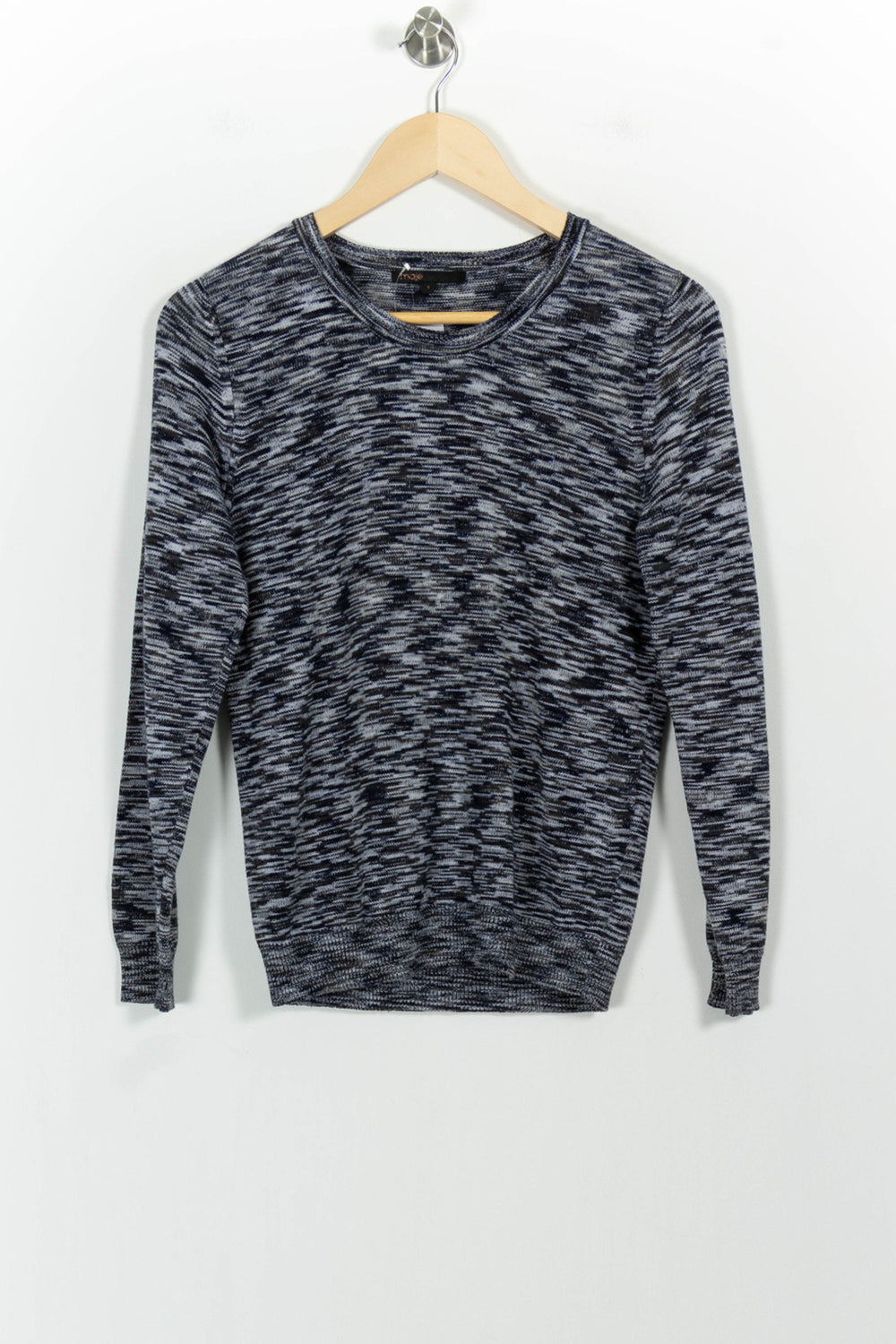 Pull Gris et Noir - Taille L/40 de la marque Maje | PARAD101918 - Vendu par Paradigme - Image 2