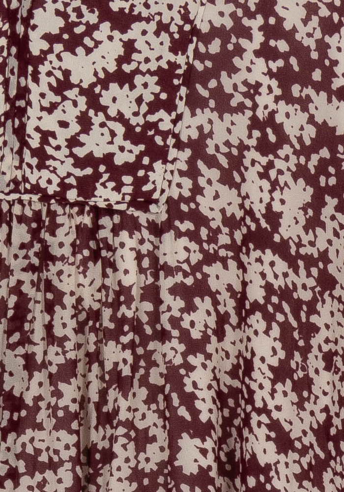 Robe Courte Bordeaux et Blanche - Taille M/38 de la marque Caroll | PARAD101920 - Vendu par Paradigme - Image 3