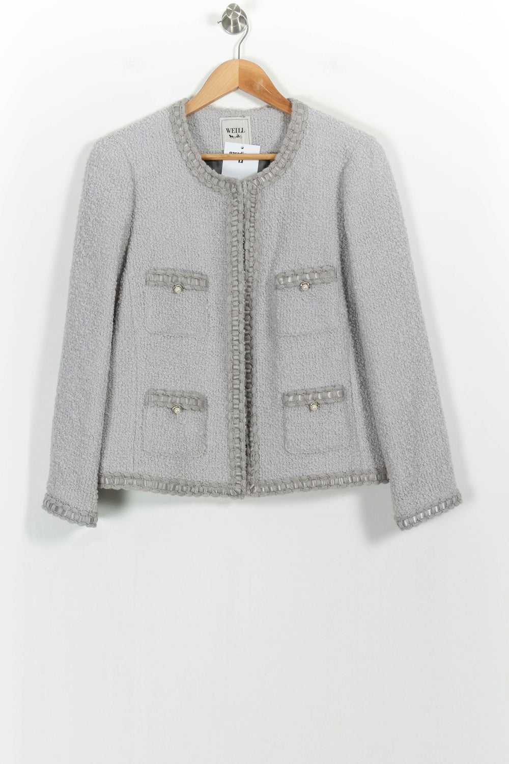 Veste en tweed Grise - Taille XXL/44 de la marque Weill | PARAD101930 - Vendu par Paradigme - Image 2