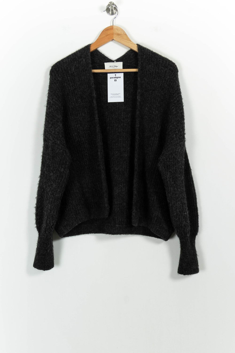 Cardigan Gris - Taille S/36 de la marque American Vintage | PARAD101932 - Vendu par Paradigme - Image 2