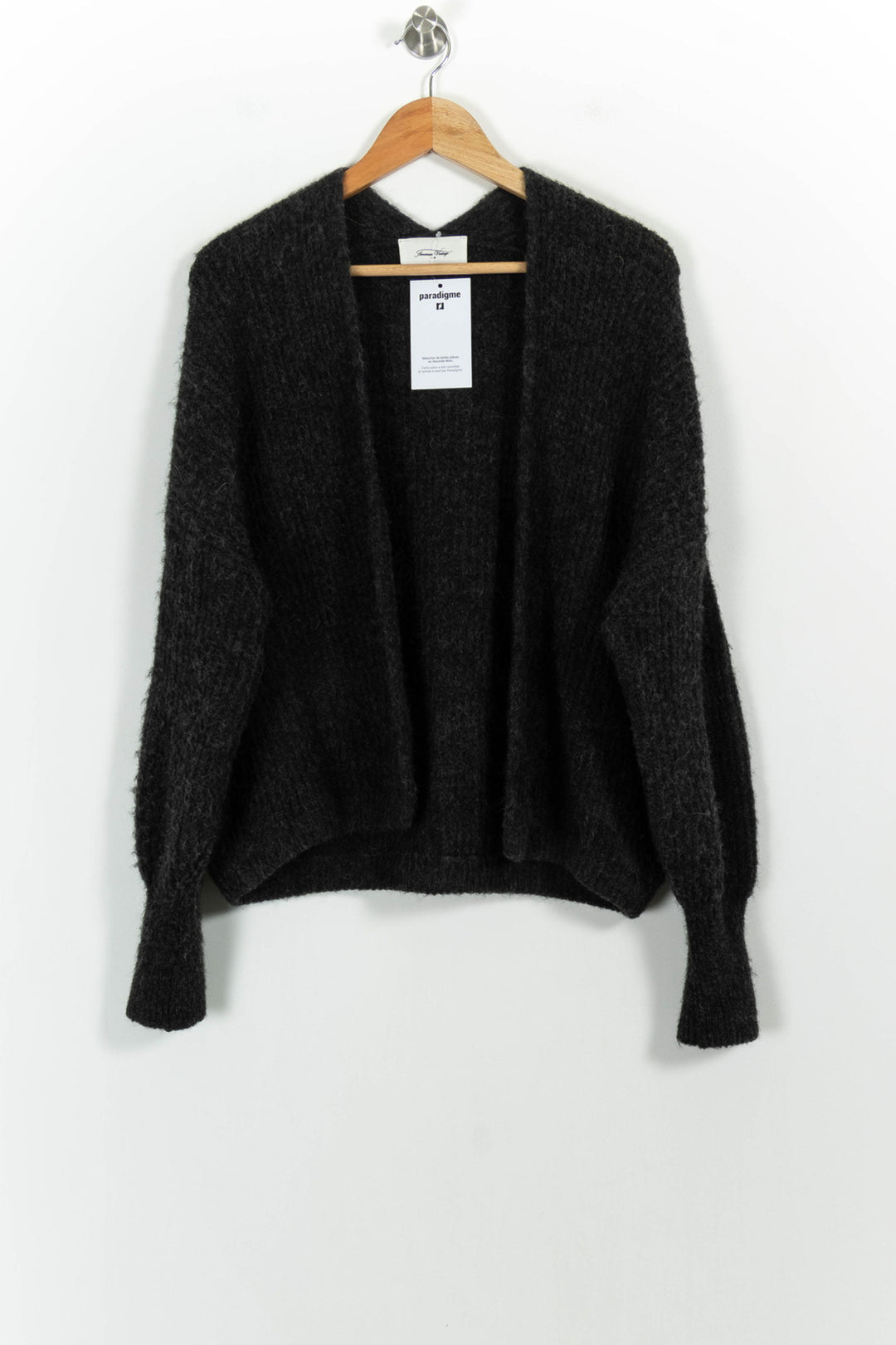 Cardigan Gris - Taille S/36 de la marque American Vintage | PARAD101932 - Vendu par Paradigme - Image 2