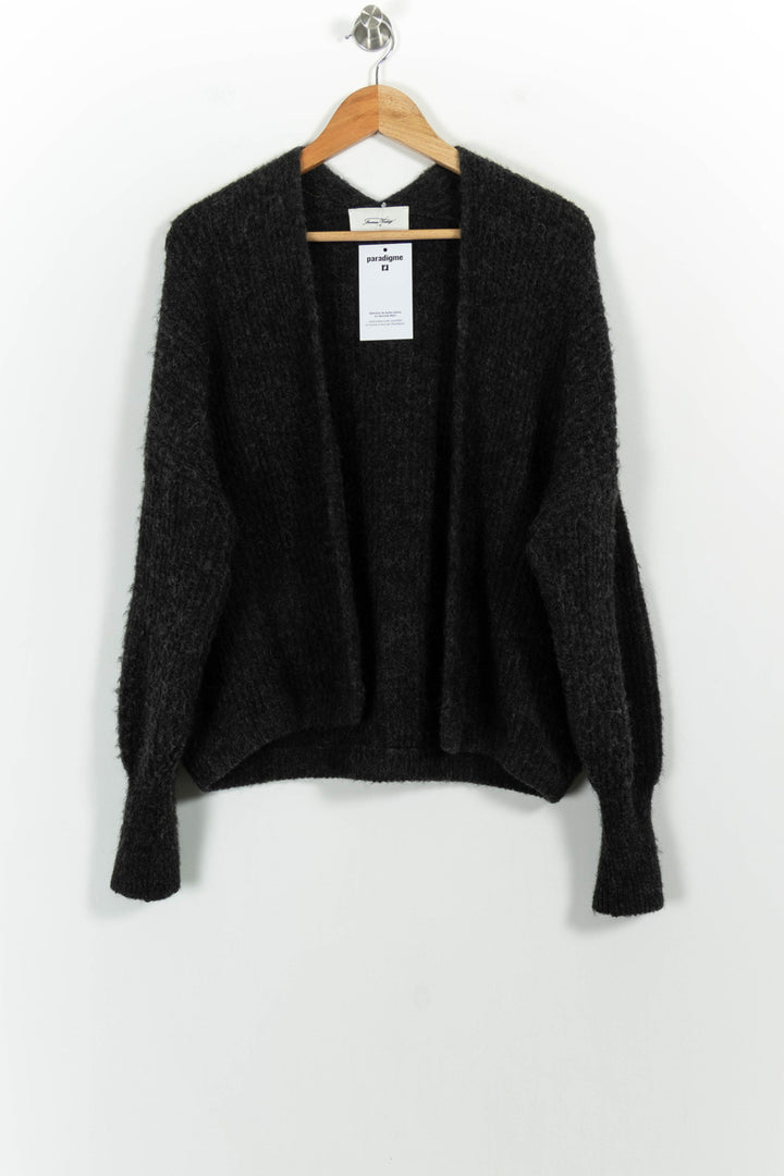 Cardigan Gris - Taille S/36 de la marque American Vintage | PARAD101932 - Vendu par Paradigme - Image 2
