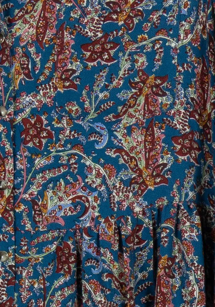 Robe Courte Bleue et Rouge - Taille XS/34 de la marque Sézane | PARAD101942 - Vendu par Paradigme - Image 3
