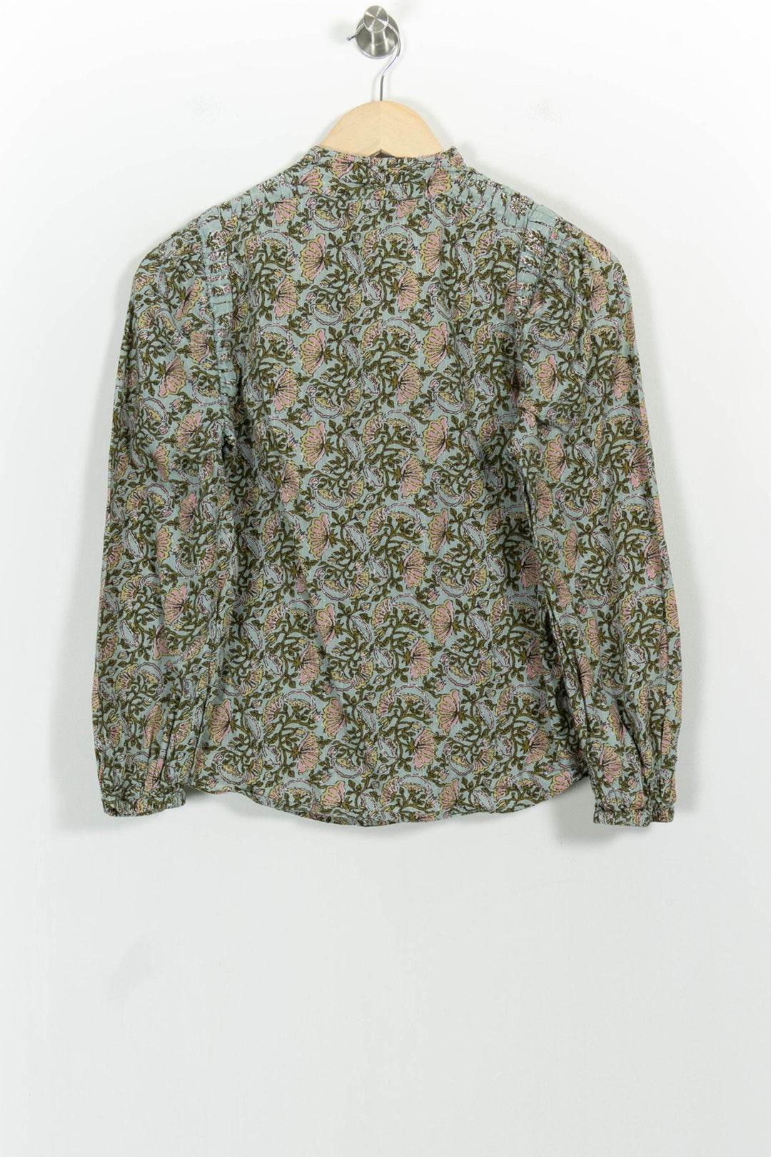 Blouse Bleue et Verte - Taille XS/34 de la marque Maison 123 | PARAD101944 - Vendu par Paradigme - Image 4