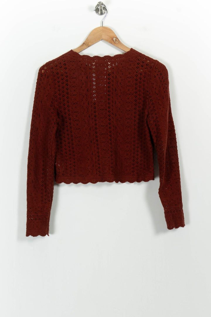 Cardigan Bordeaux - Taille S/36 de la marque Sézane | PARAD101945 - Vendu par Paradigme - Image 4