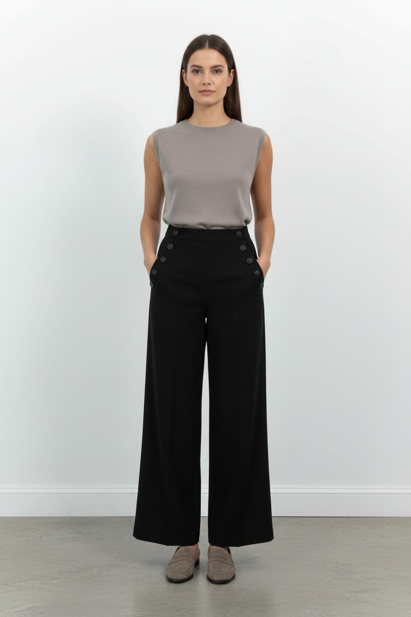 Pantalon Large Noir - Taille XXS/32 de la marque Sézane | PARAD101950 - Vendu par Paradigme - Image 1