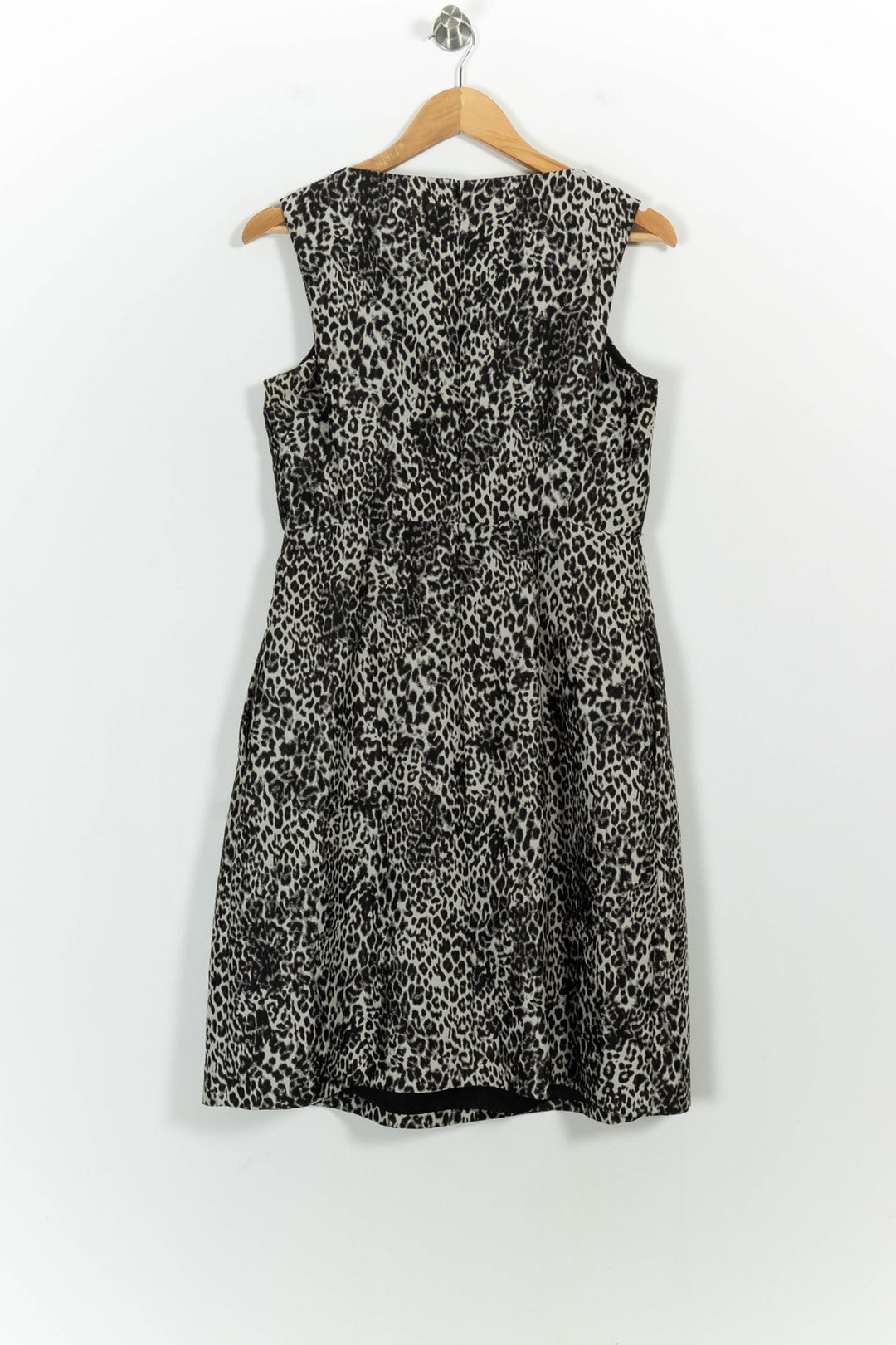 Robe Sans Manches Léopard Noire et Blanche - Taille L/40 de la marque Max Mara | PARAD101951 - Vendu par Paradigme - Image 4