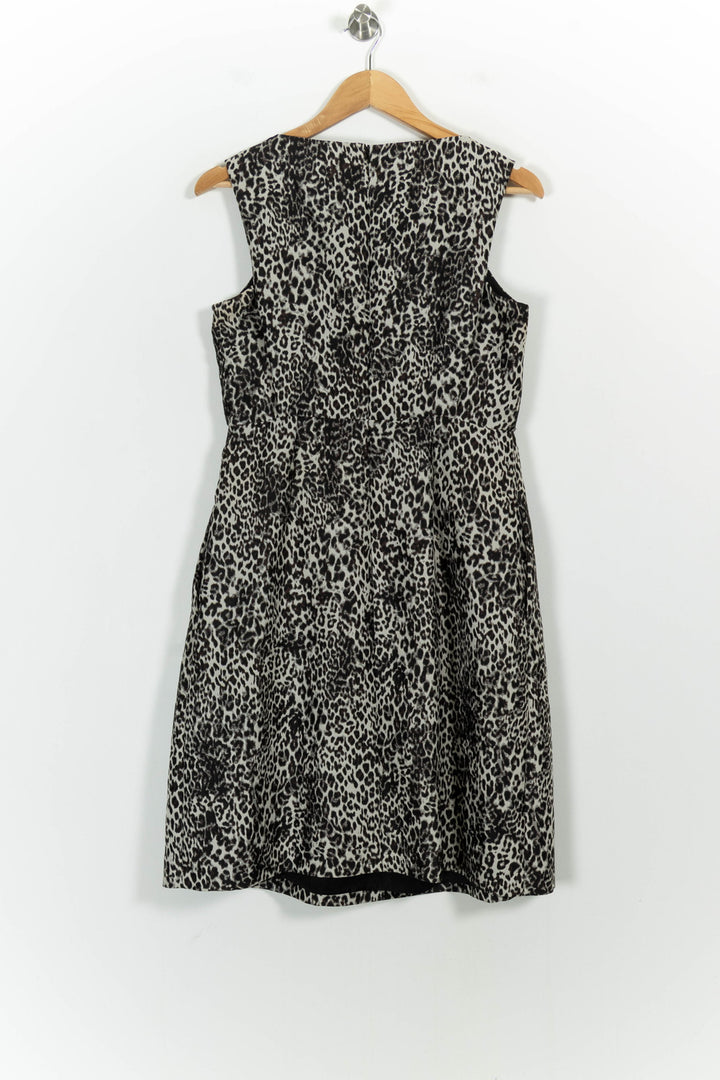 Robe Sans Manches Léopard Noire et Blanche - Taille L/40 de la marque Max Mara | PARAD101951 - Vendu par Paradigme - Image 4