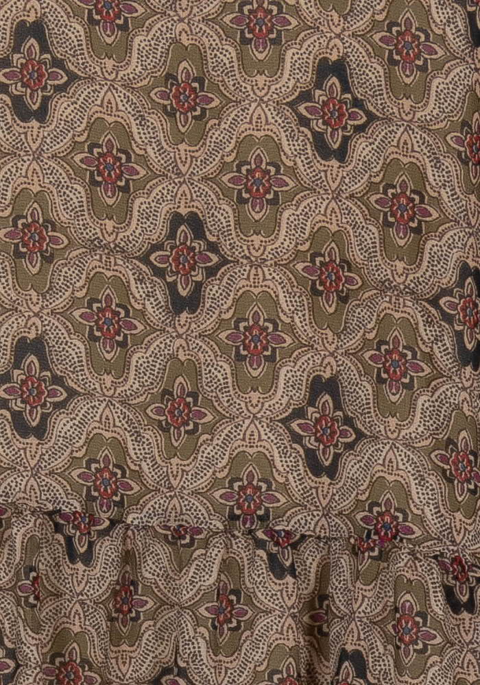 Robe Courte Marron et Violet - Taille L/40 de la marque La Fée Maraboutée | PARAD101953 - Vendu par Paradigme - Image 3