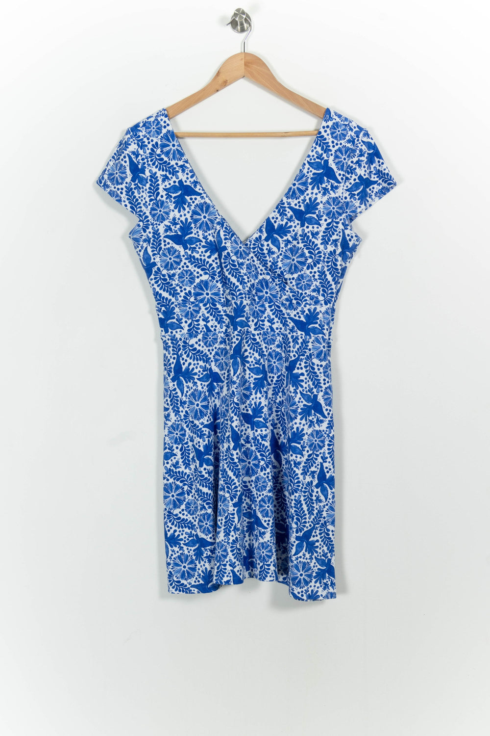 Robe Fleurie Bleue et Blanche - Taille XL/42 de la marque Soi Paris | PARAD101962 - Vendu par Paradigme - Image 2