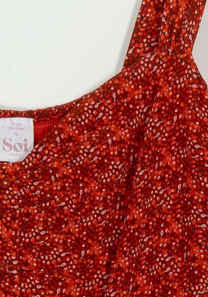 Robe Courte Bordeaux - Taille XXL/44 de la marque Soi Paris | PARAD101963 - Vendu par Paradigme - Image 3