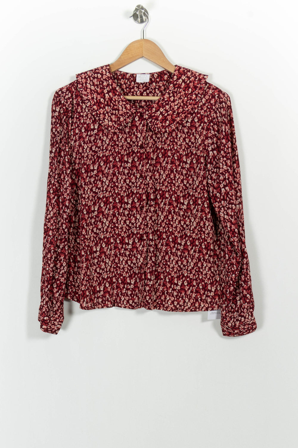 Blouse Bordeaux et Beige - Taille M/38 de la marque Karl Marc John | PARAD101970 - Vendu par Paradigme - Image 2