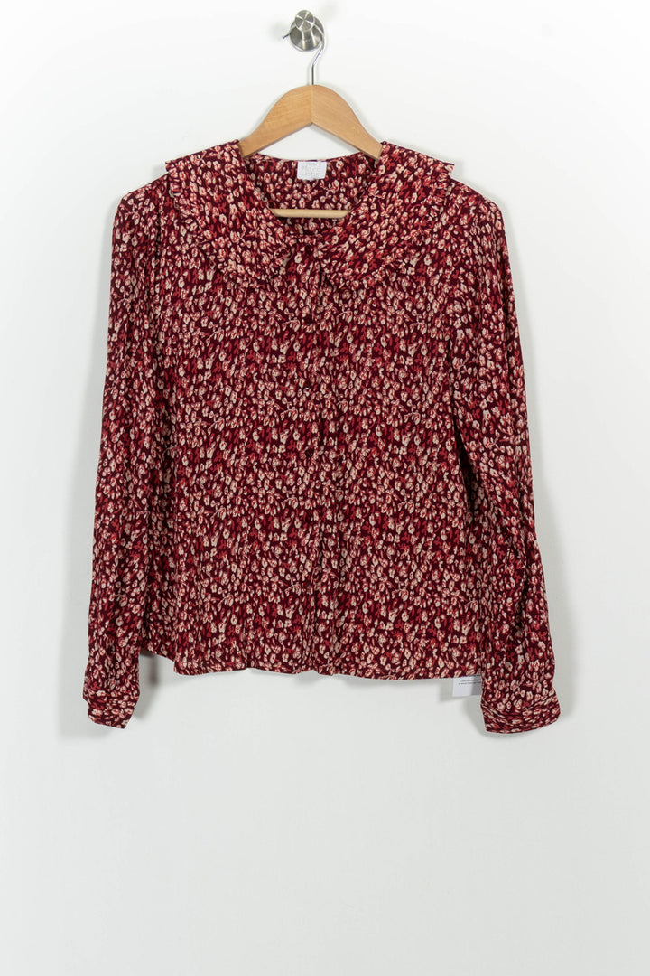 Blouse Bordeaux et Beige - Taille M/38 de la marque Karl Marc John | PARAD101970 - Vendu par Paradigme - Image 2