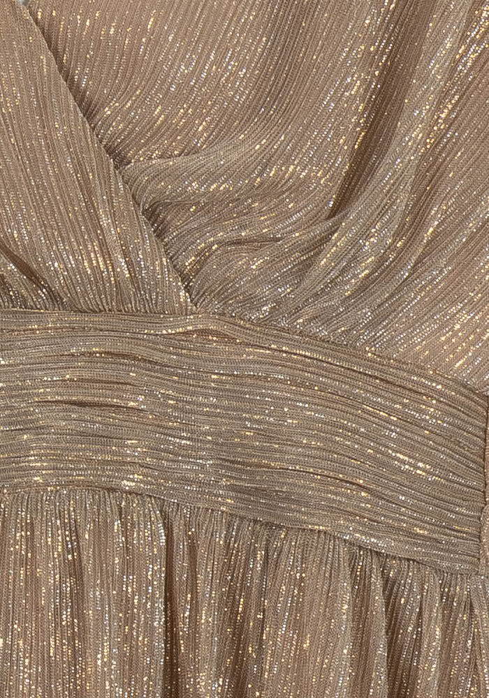 Robe Plissée Beige - Taille L/40 de la marque Caroll | PARAD101972 - Vendu par Paradigme - Image 3
