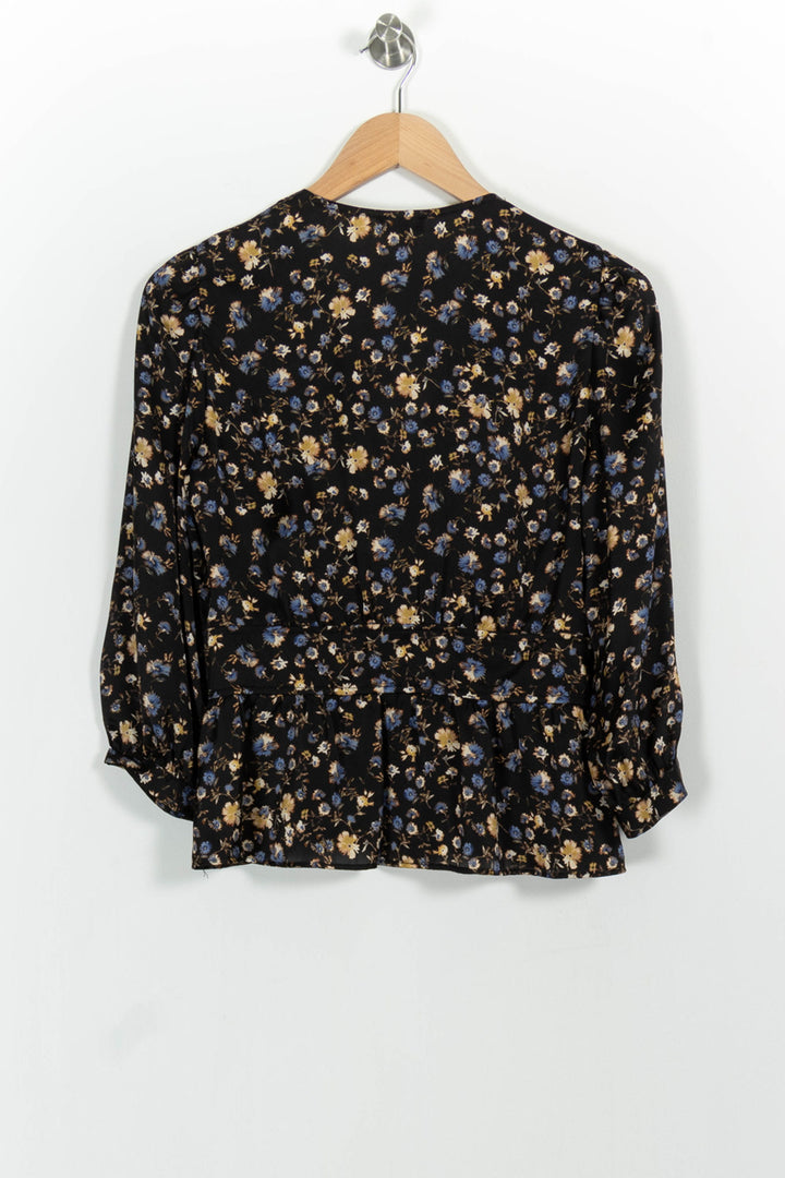 Blouse Noire et Fleurie - Taille S/36 de la marque Pablo | PARAD101977 - Vendu par Paradigme - Image 4