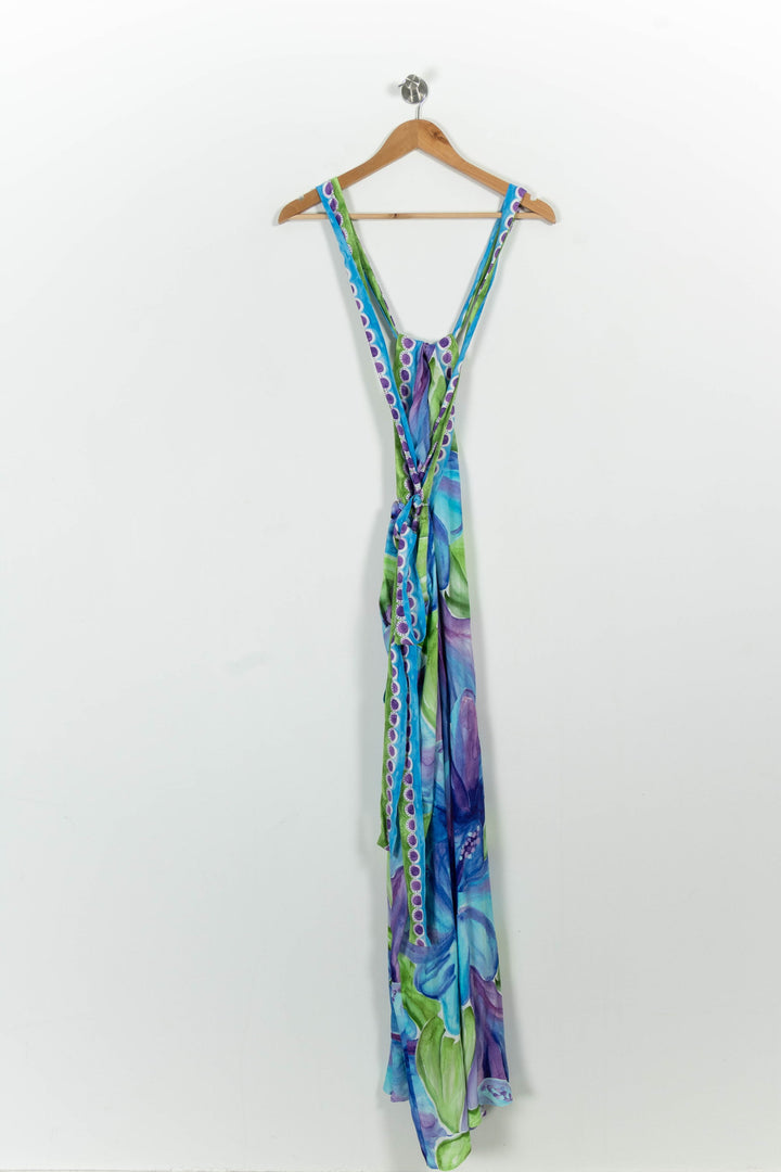 Robe Longue Bleu et Vert - Taille XXL/44 de la marque Soi Paris | PARAD101978 - Vendu par Paradigme - Image 4