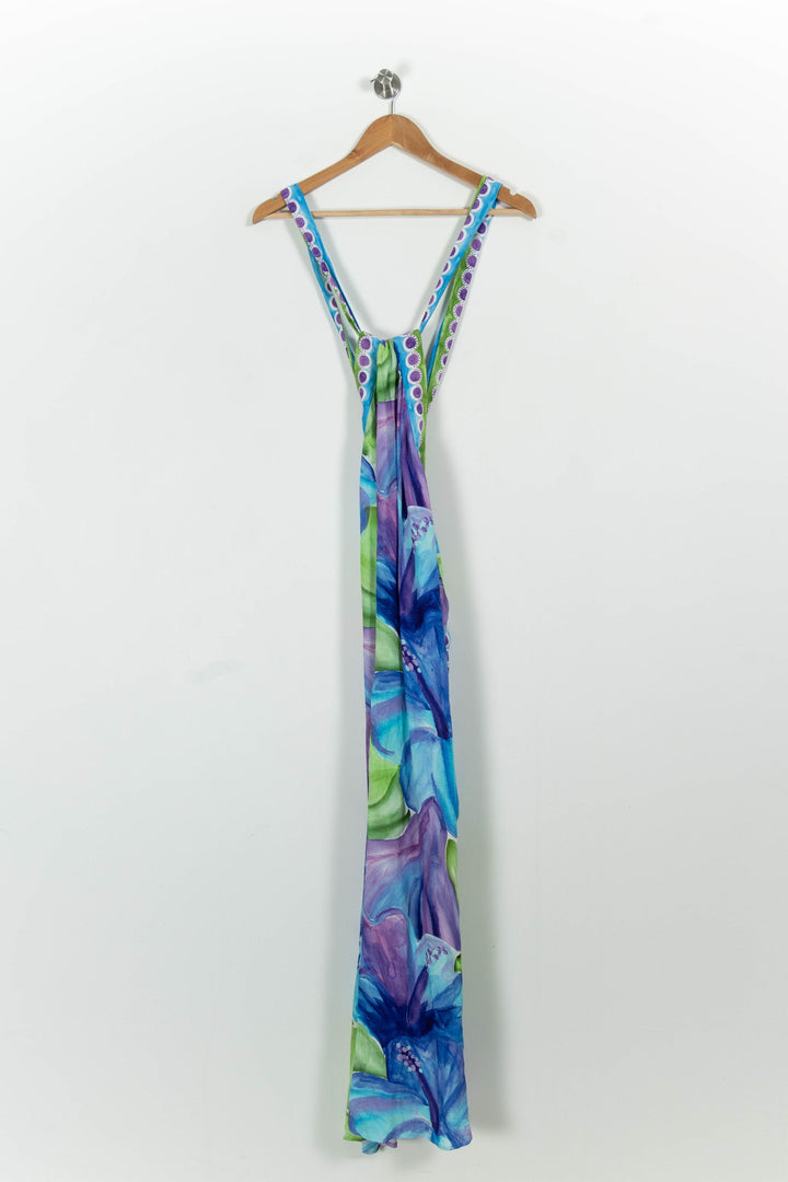 Robe Longue Bleu et Vert - Taille XXL/44 de la marque Soi Paris | PARAD101978 - Vendu par Paradigme - Image 2