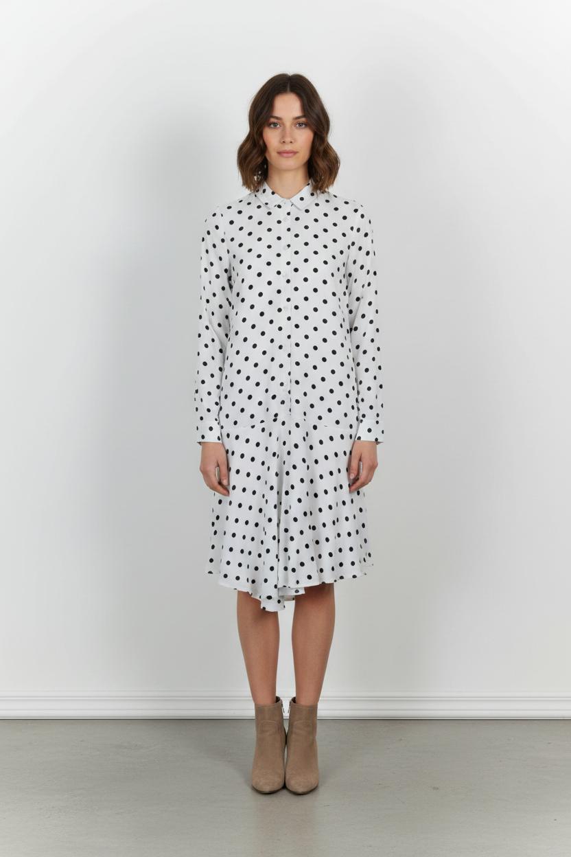 Robe Chemise Blanche et Noire - Taille XS/34 de la marque Karl Marc John | PARAD101979 - Vendu par Paradigme - Image 1