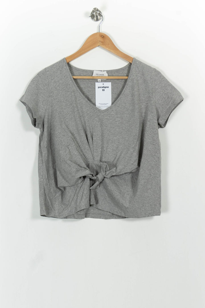 Tee-shirt Gris - Taille S/36 de la marque Sézane | PARAD101981 - Vendu par Paradigme - Image 2