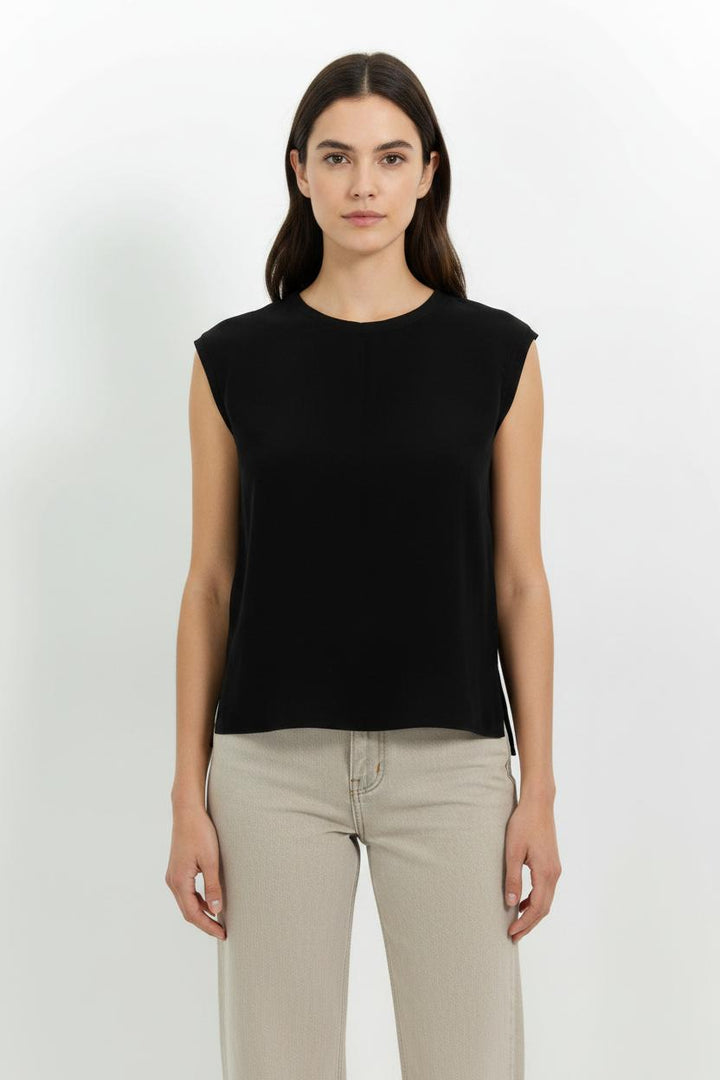 Blouse Noire - Taille S/36 de la marque Sandro | PARAD101990 - Vendu par Paradigme - Image 1