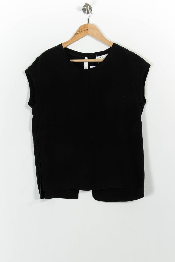 Blouse Noire - Taille S/36 de la marque Sandro | PARAD101990 - Vendu par Paradigme - Image 2