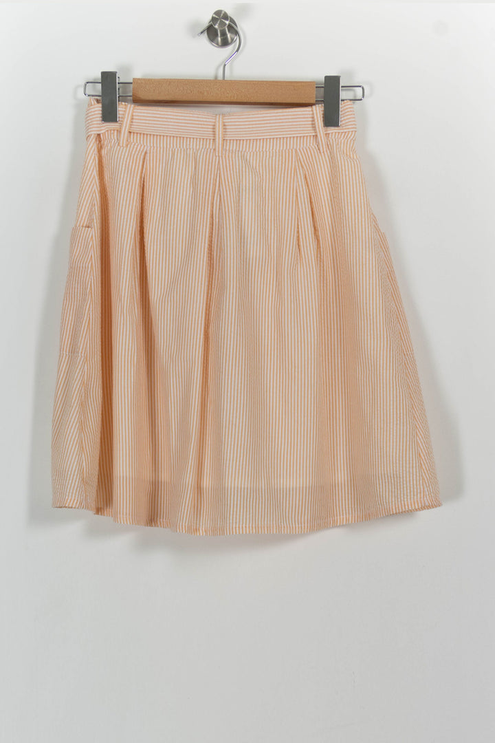 Jupe Courte Orange et Blanche - Taille S/36 de la marque Marie Sixtine | PARAD101995 - Vendu par Paradigme - Image 4