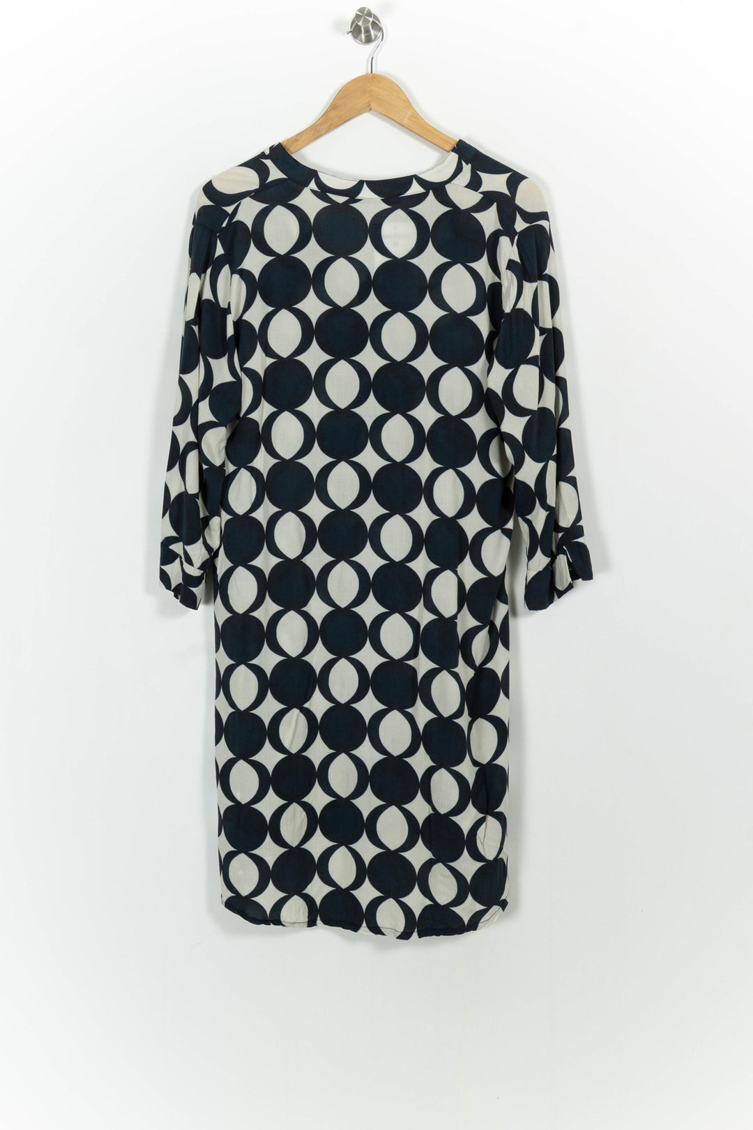 Robe Droite Noire et Blanche - Taille M/38 de la marque La Fée Maraboutée | PARAD102003 - Vendu par Paradigme - Image 4
