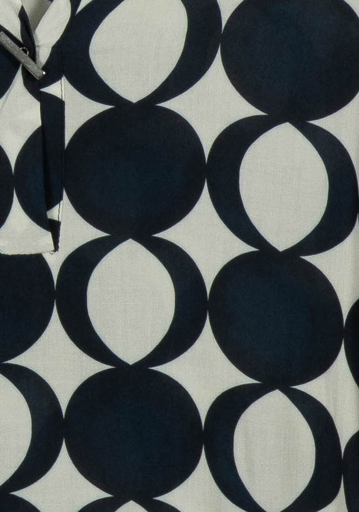 Robe Droite Noire et Blanche - Taille M/38 de la marque La Fée Maraboutée | PARAD102003 - Vendu par Paradigme - Image 3