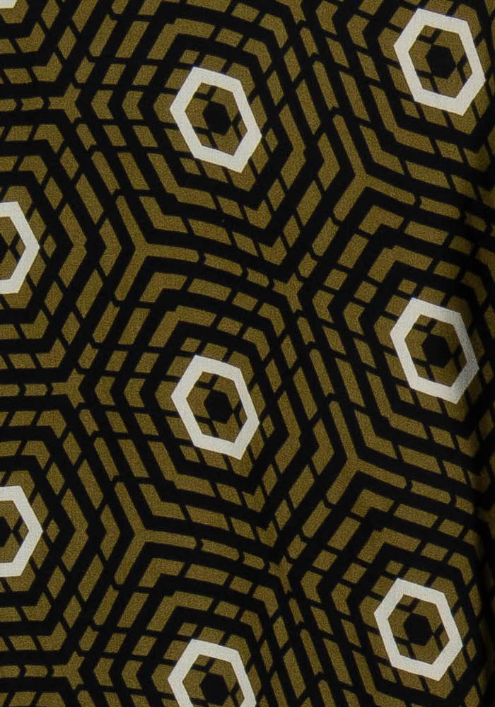 Robe Droite Noire et Kaki - Taille M/38 de la marque La Fée Maraboutée | PARAD102005 - Vendu par Paradigme - Image 3
