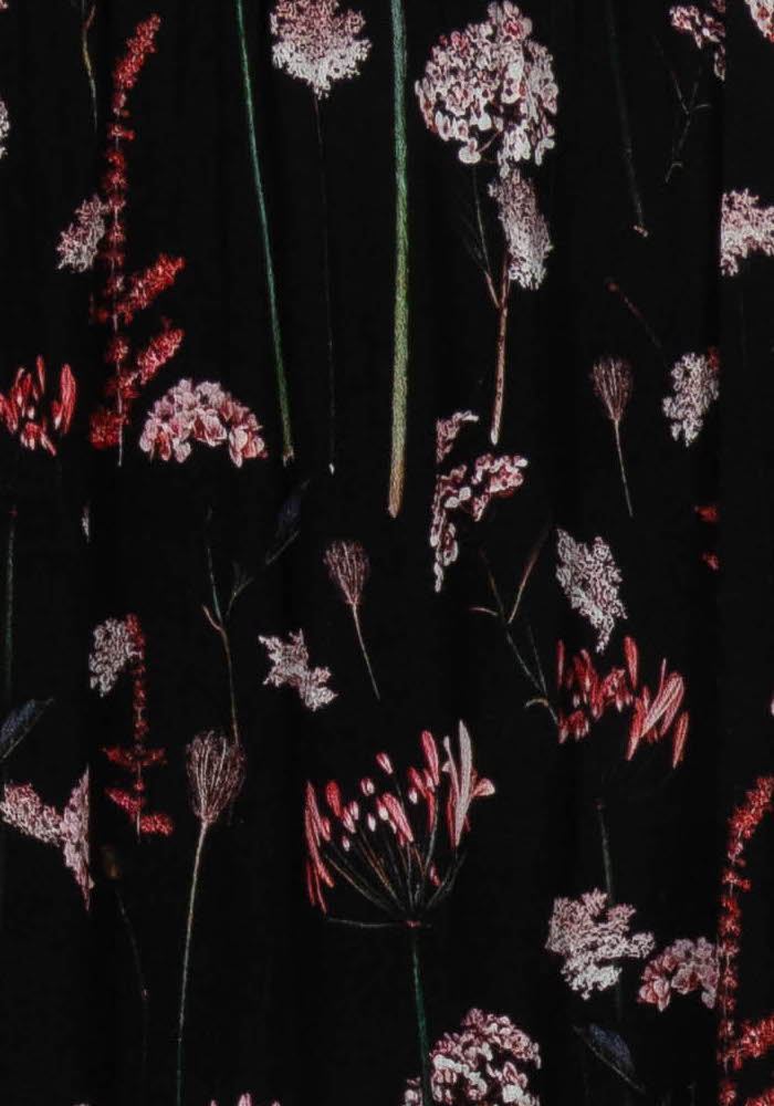 Robe Noire à Fleurs Roses - Taille S/36 de la marque La Fée Maraboutée | PARAD102006 - Vendu par Paradigme - Image 3