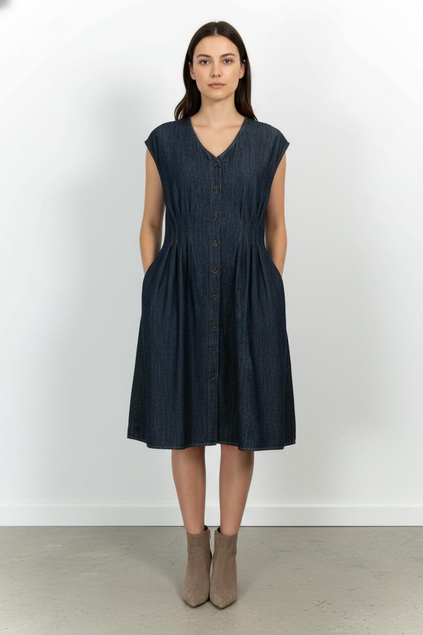 Robe Chemise Bleue - Taille L/40 de la marque La Fée Maraboutée | PARAD102009 - Vendu par Paradigme - Image 1