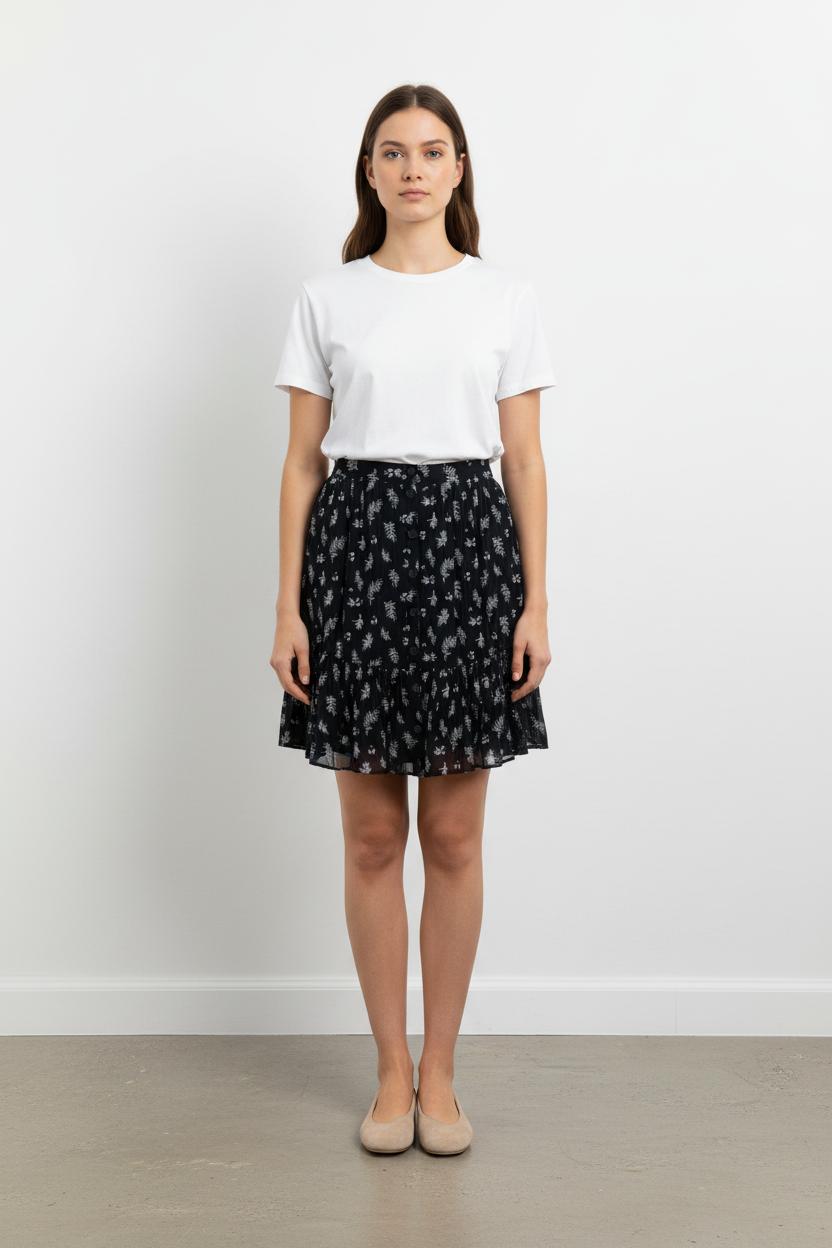 Jupe Plissée Bleue - Taille S/36 de la marque Caroll | PARAD102015 - Vendu par Paradigme - Image 1