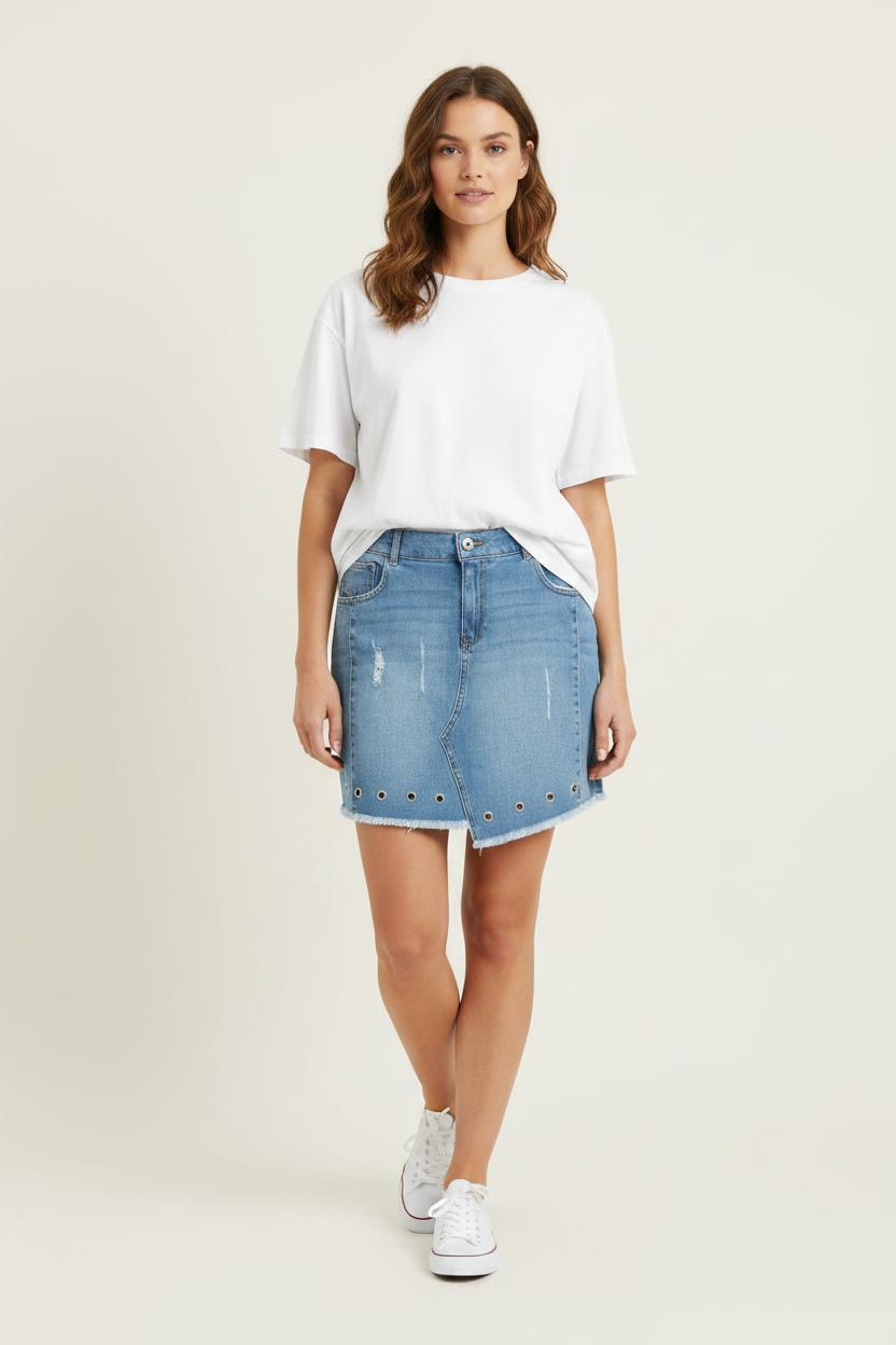 Jupe en Jean Bleue - Taille L/40 de la marque Bérénice | PARAD102023 - Vendu par Paradigme - Image 1