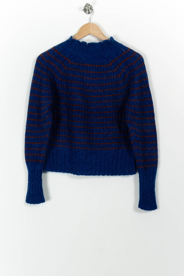Pull Bleu et Marron - Taille M/38 de la marque Léon & Harper | PARAD102026 - Vendu par Paradigme - Image 4