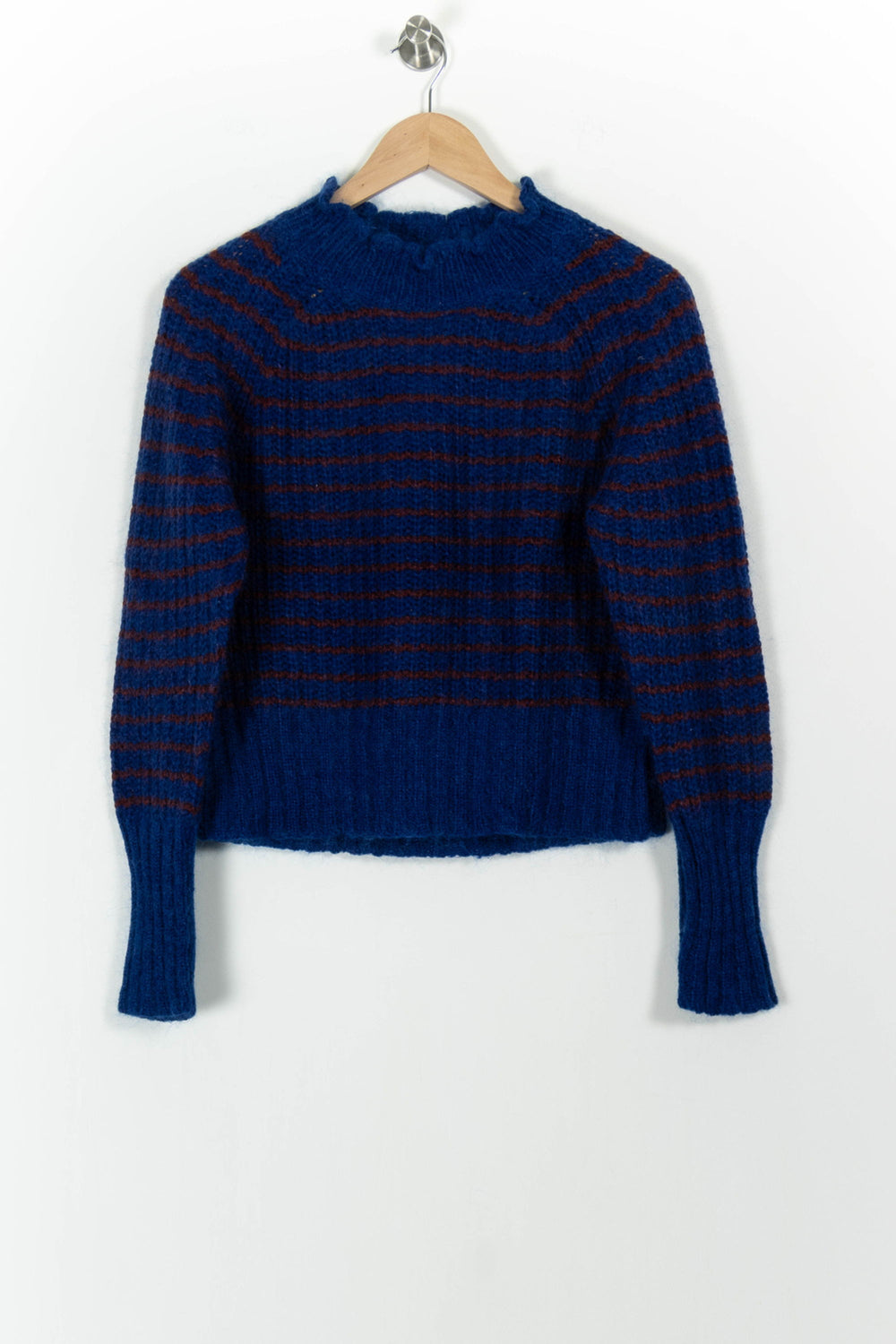 Pull Bleu et Marron - Taille M/38 de la marque Léon & Harper | PARAD102026 - Vendu par Paradigme - Image 2