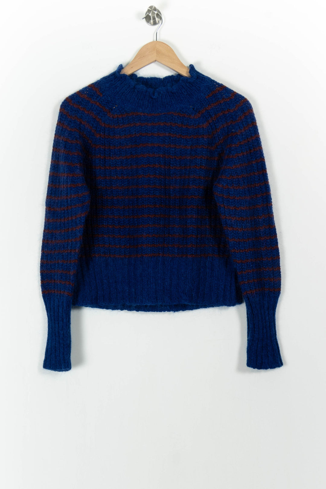 Pull Bleu et Marron - Taille M/38 de la marque Léon & Harper | PARAD102026 - Vendu par Paradigme - Image 2