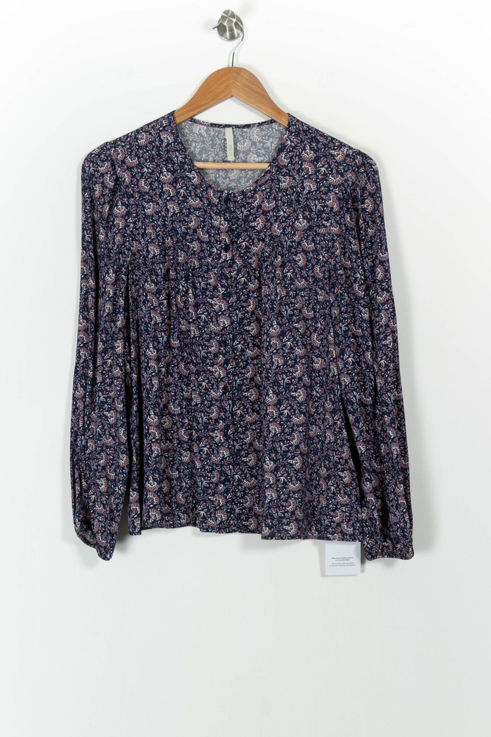 Blouse Fleurie Bleue et Rose - Taille L/40 de la marque I.Code | PARAD102028 - Vendu par Paradigme - Image 2