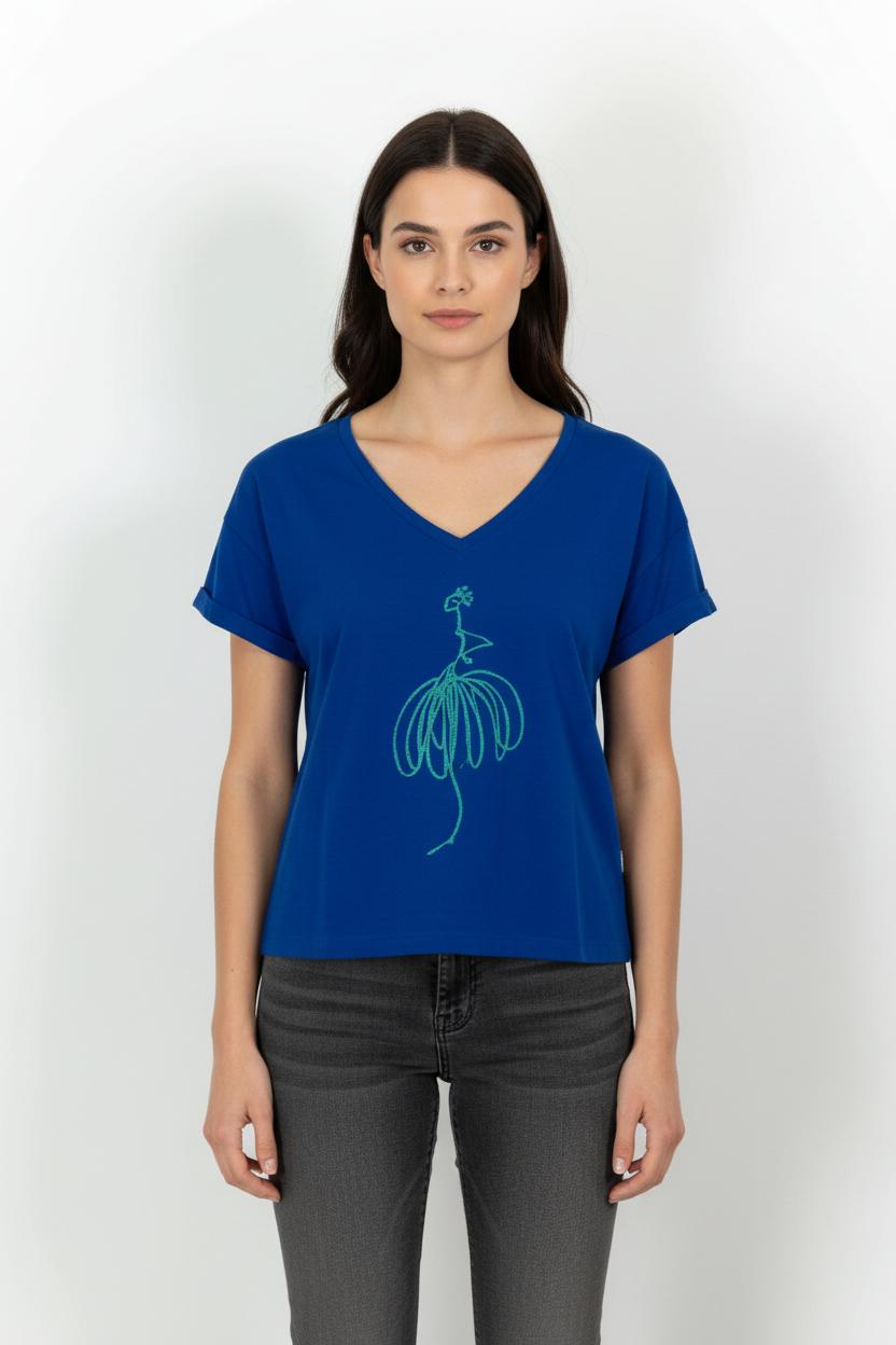Tee-shirt Bleu - Taille M/38 de la marque One Step | PARAD102032 - Vendu par Paradigme - Image 1