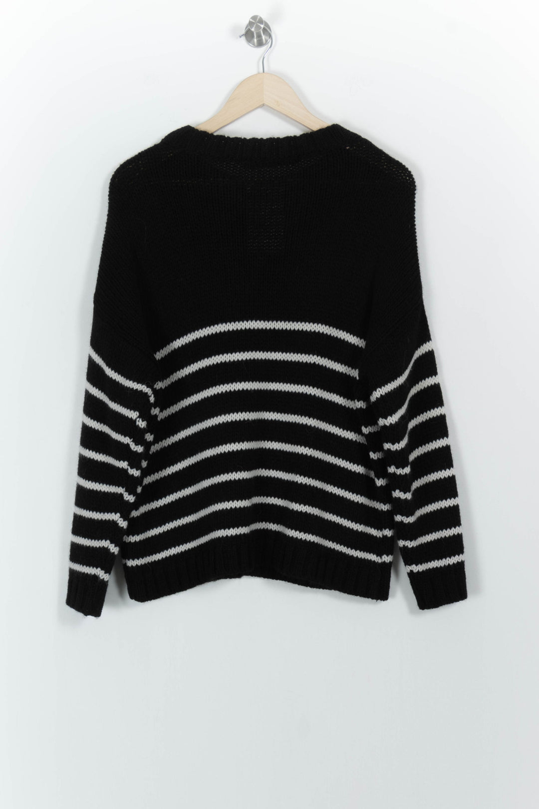 Pull Noir et Blanc - Taille L/40 de la marque La Fée Maraboutée | PARAD102033 - Vendu par Paradigme - Image 4