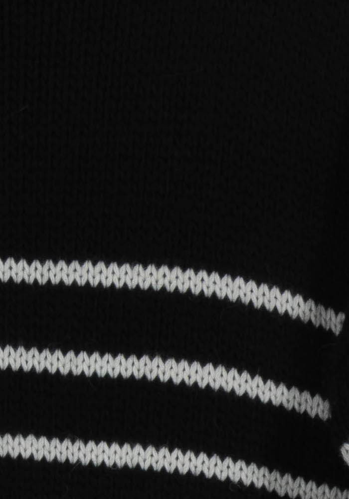 Pull Noir et Blanc - Taille L/40 de la marque La Fée Maraboutée | PARAD102033 - Vendu par Paradigme - Image 3