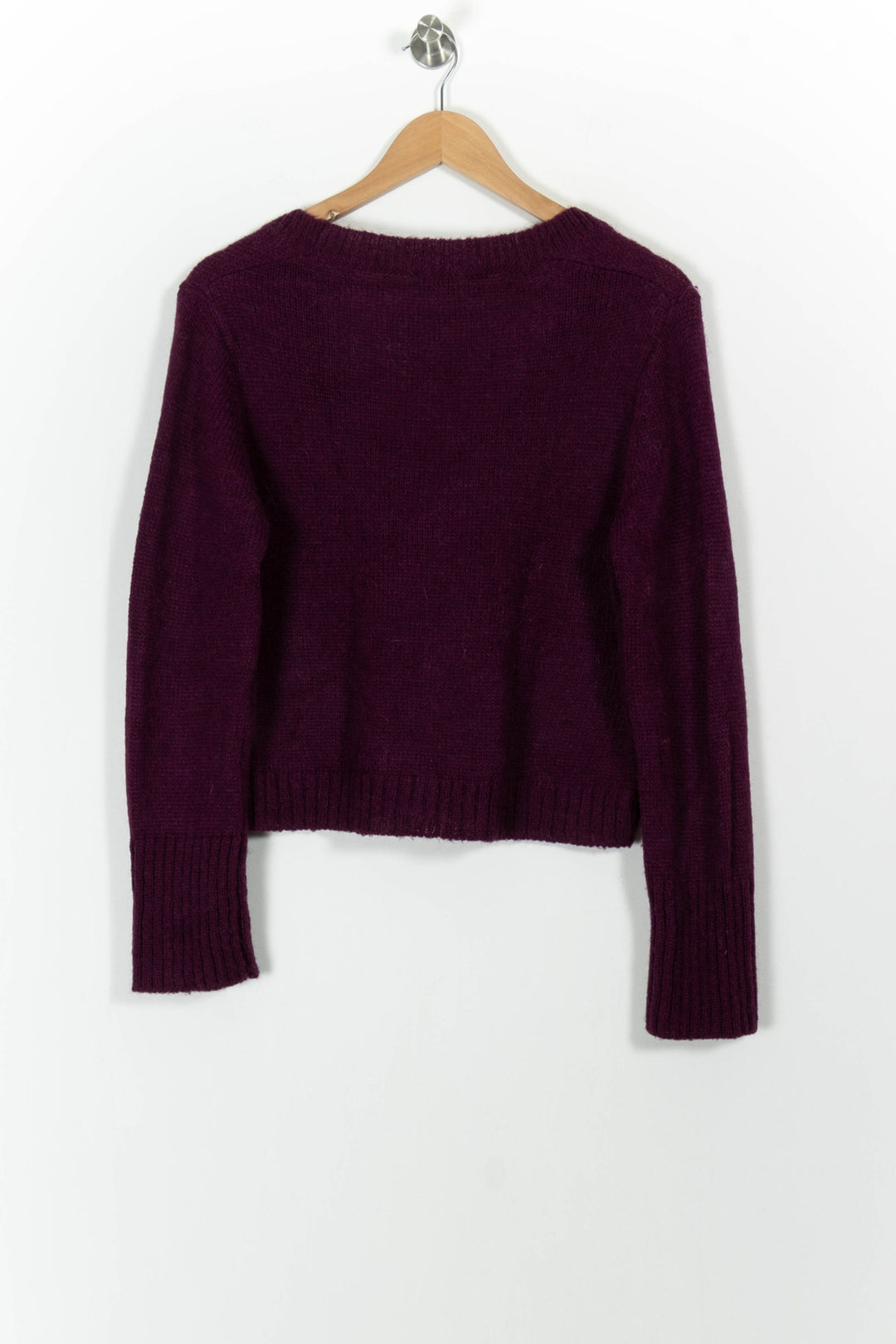 Cardigan Violet - Taille S/36 de la marque La Fée Maraboutée | PARAD102038 - Vendu par Paradigme - Image 4