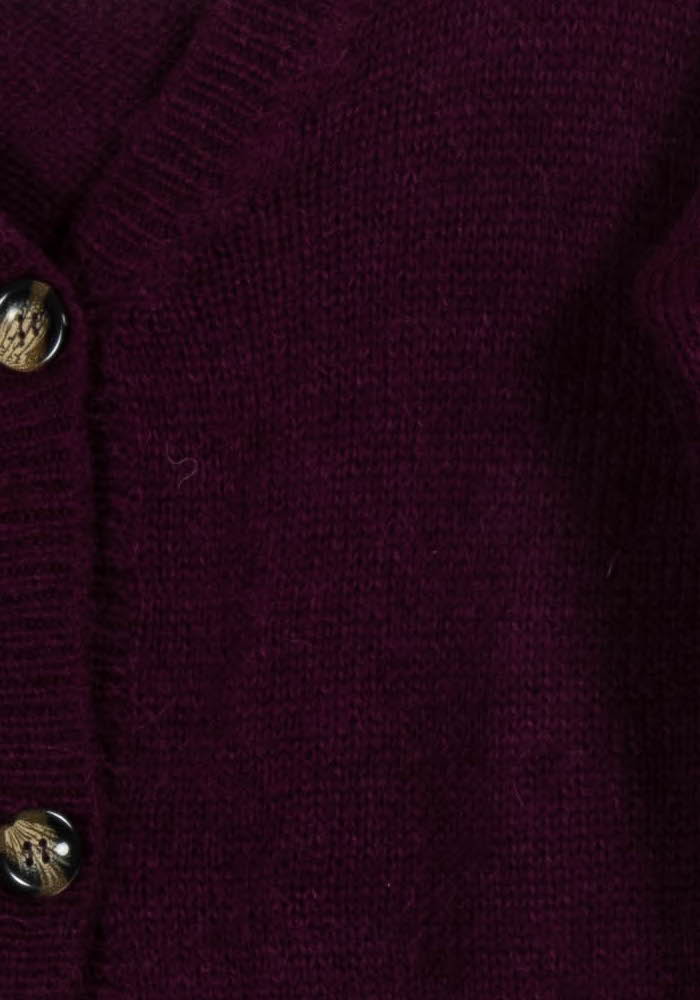 Cardigan Violet - Taille S/36 de la marque La Fée Maraboutée | PARAD102038 - Vendu par Paradigme - Image 3
