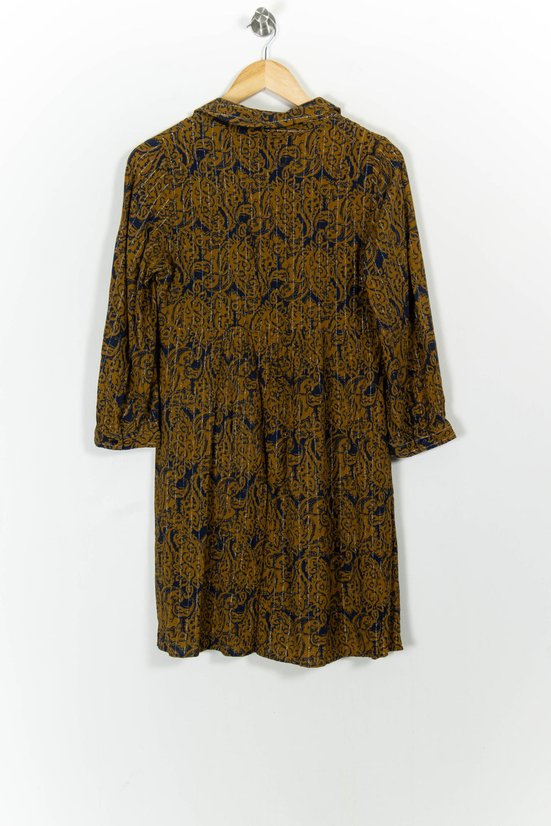Robe Courte Moutarde et Bleue - Taille M/38 de la marque Maison 123 | PARAD102039 - Vendu par Paradigme - Image 4