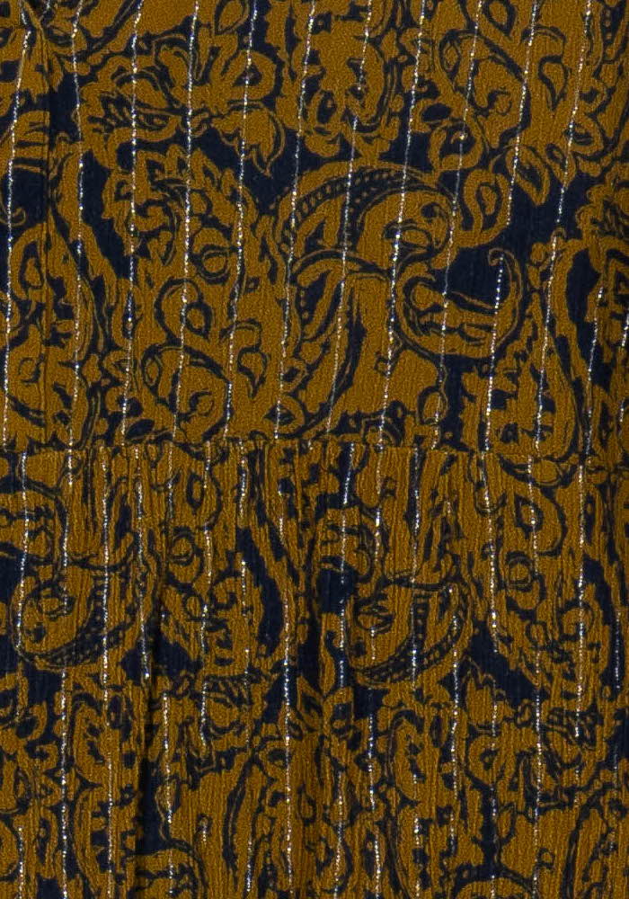 Robe Courte Moutarde et Bleue - Taille M/38 de la marque Maison 123 | PARAD102039 - Vendu par Paradigme - Image 3
