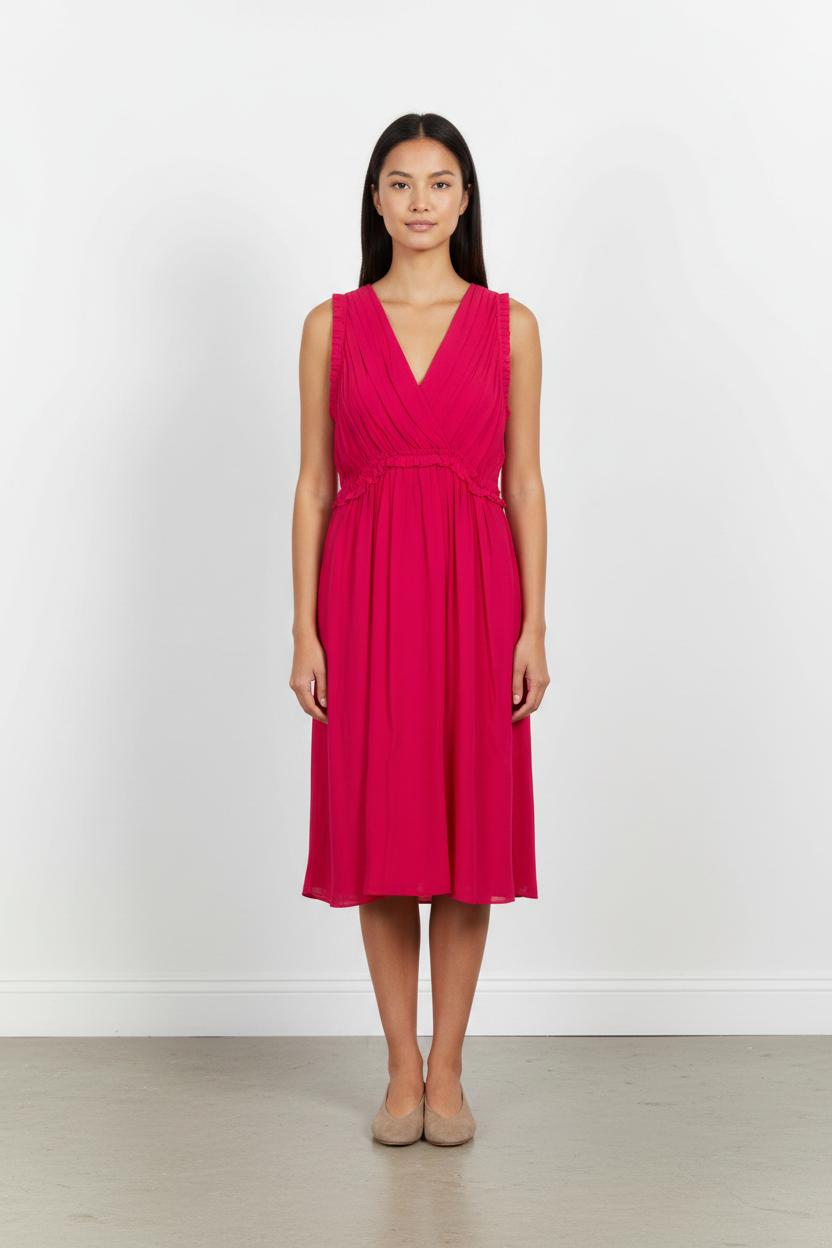 Robe Midi Rose - Taille S/36 de la marque Suncoo | PARAD102041 - Vendu par Paradigme - Image 1