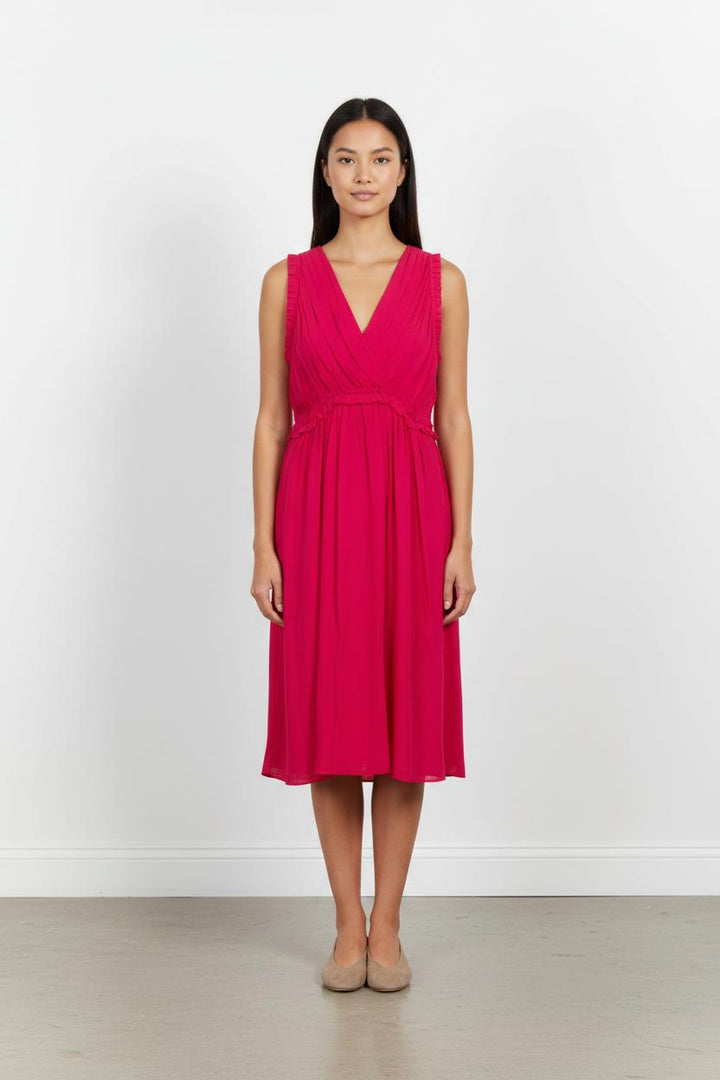 Robe Midi Rose - Taille S/36 de la marque Suncoo | PARAD102041 - Vendu par Paradigme - Image 1