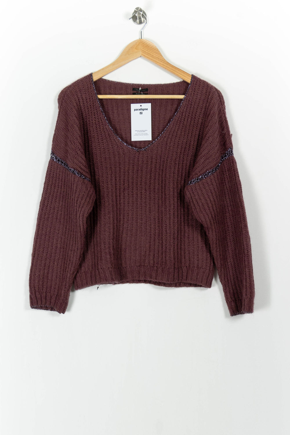 Pull Violet - Taille M/38 de la marque IKKS | PARAD102042 - Vendu par Paradigme - Image 2