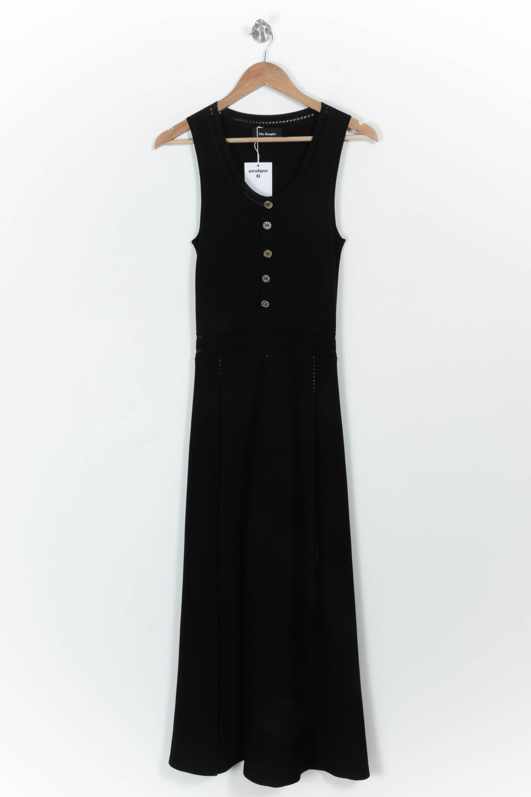 Robe Longue Noire - Taille M/38 de la marque The Kooples | PARAD102043 - Vendu par Paradigme - Image 2